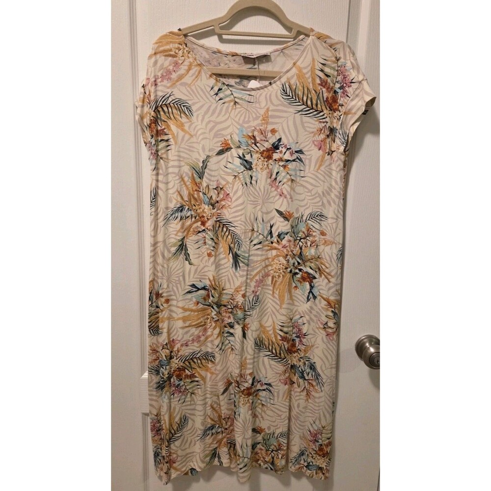 LC Waikiki LCW Grace Tropical Floral Pattern Dress - Size-Size 42/ US10 M/L